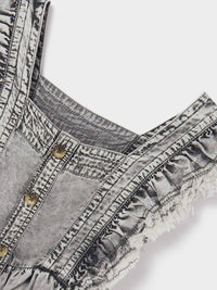 Túnica folhos Cinza (Cinza)  para Menina - Mayoral