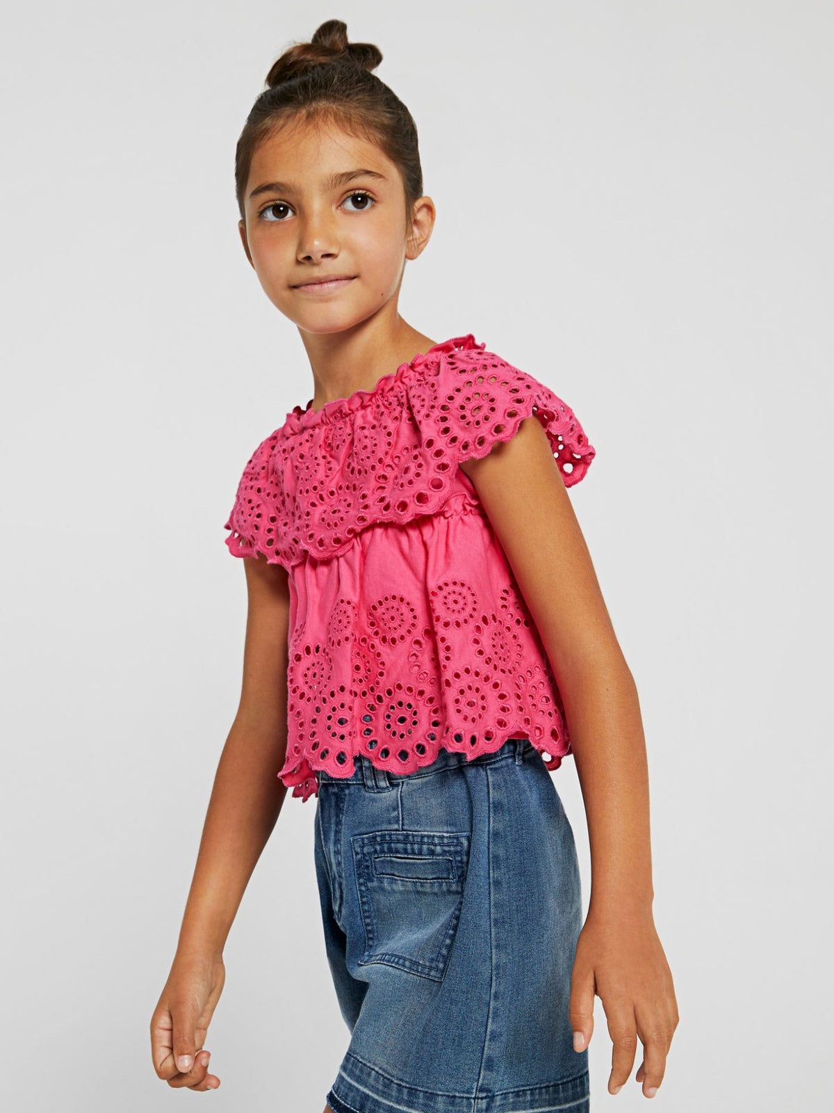 Túnica bordada Amaranto (Fúcsia)  para Menina - Mayoral