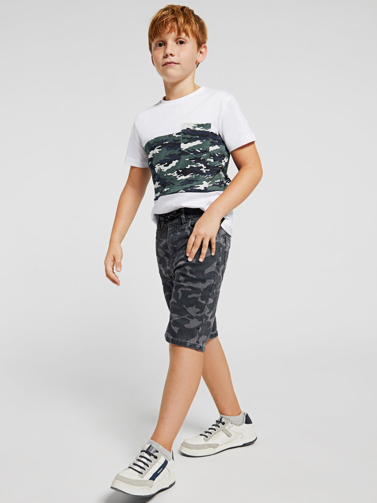 Bermuda soft denim camuflagem Cinza (Cinza)  para Menino - Mayoral