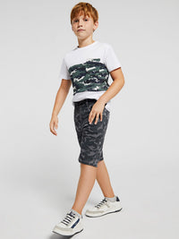 Bermuda soft denim camuflagem Cinza (Cinza)  para Menino - Mayoral