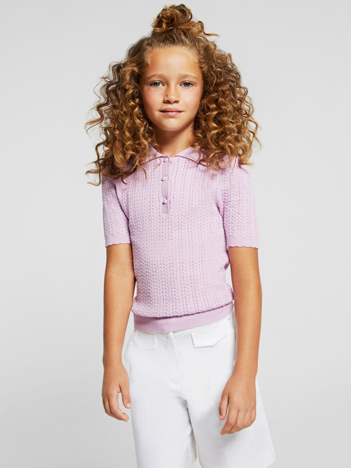 Calção saten Branco (Branco)  para Menina - Mayoral