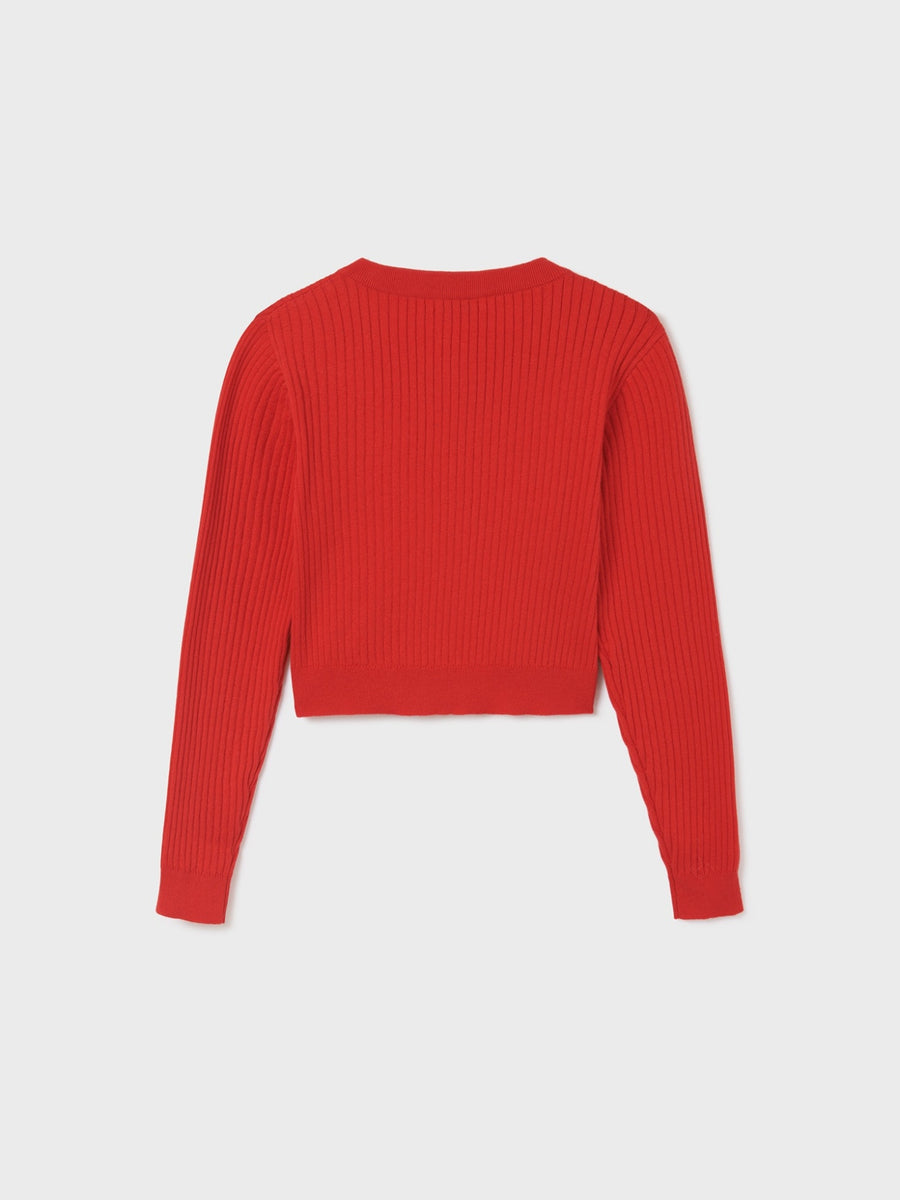 Casaco tricot Carmin (Vermelho)  para Menina - Mayoral