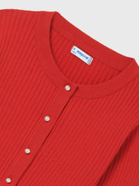 Casaco tricot Carmin (Vermelho)  para Menina - Mayoral