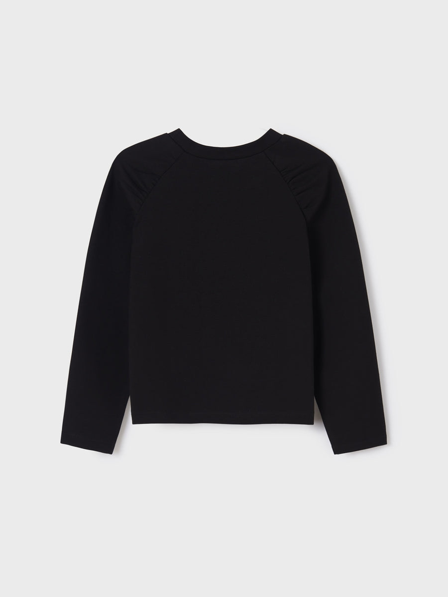 Sweat botões Preto (Preto)  para Menina - Mayoral
