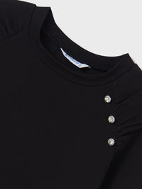 Sweat botões Preto (Preto)  para Menina - Mayoral
