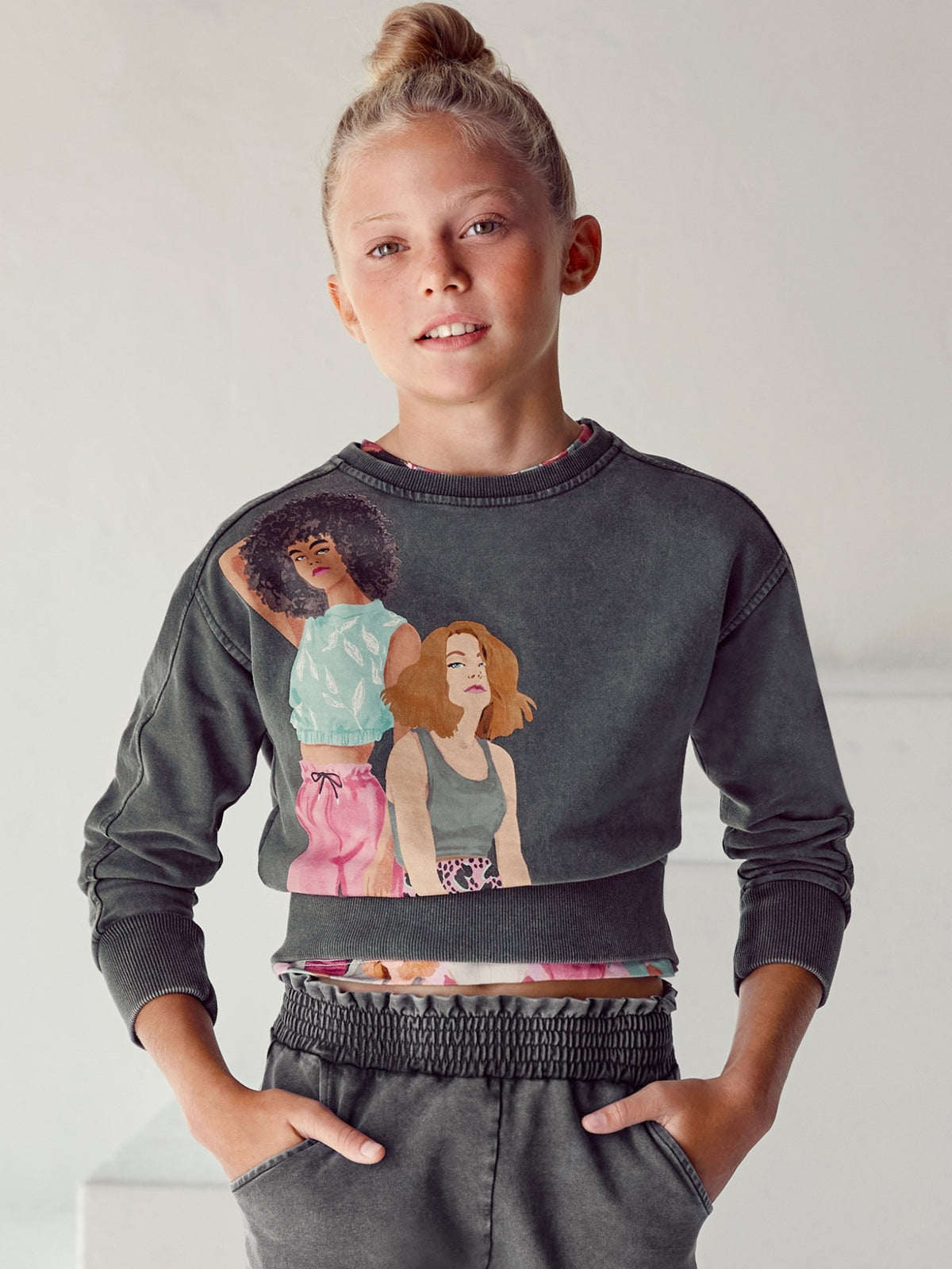 Sweat-shirt Cinza (Cinza)  para Menina - Mayoral