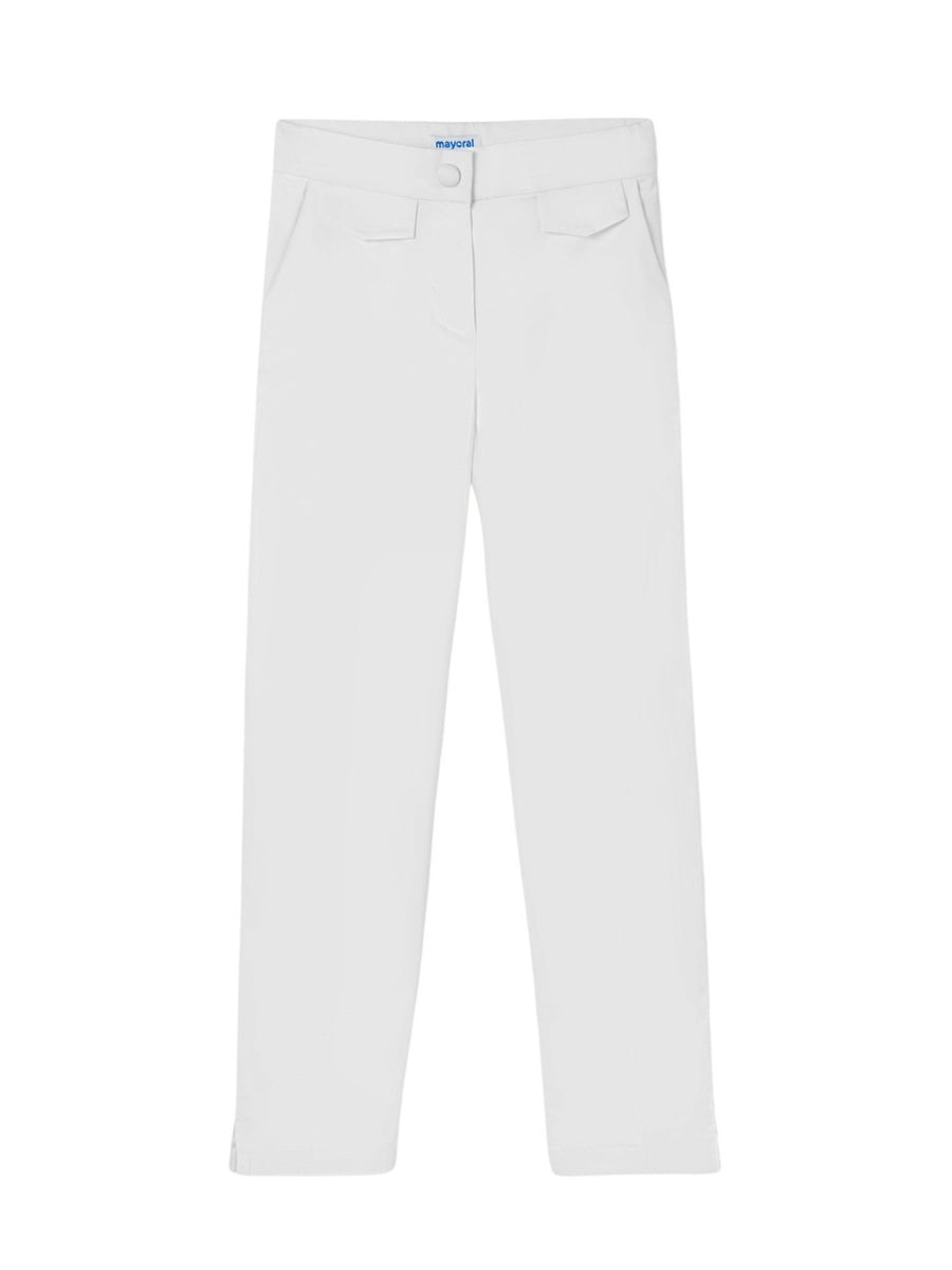 Calça cropped saten Crú (Creme / Pérola)  para Menina - Mayoral