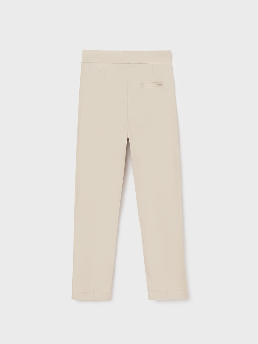 Calça cropped saten Amêndoa (Bege)  para Menina - Mayoral