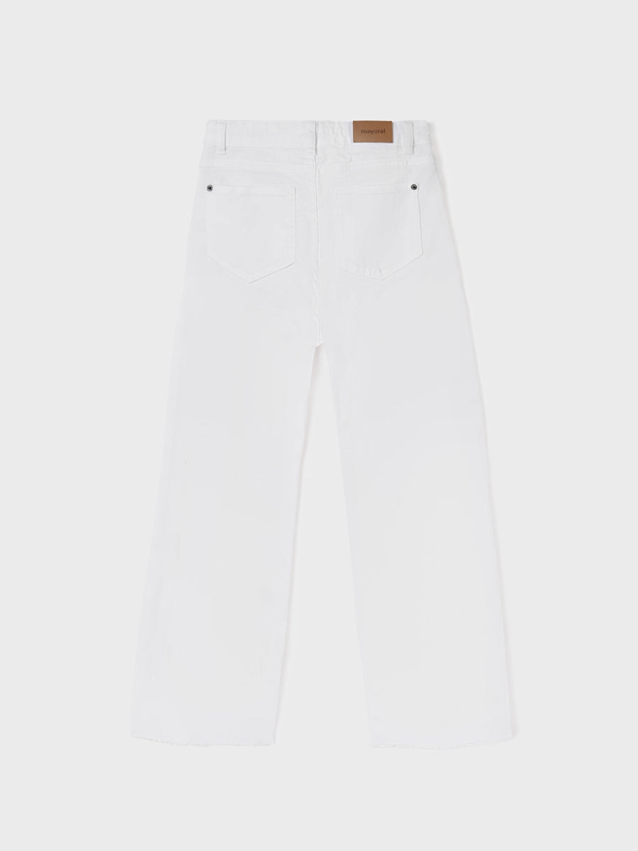 Calção cropete sarja Branco (Branco)  para Menina - Mayoral