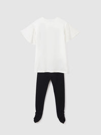 Conj. leggings canalé Preto (Preto)  para Menina - Mayoral