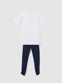 Conj. leggings canalé Marinho (Marinho)  para Menina - Mayoral