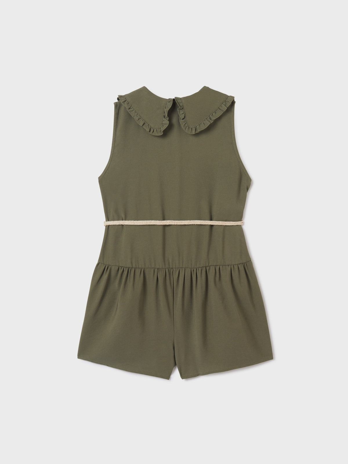 Macacão gola cinto Alga (Verde Tropa)  para Menina - Mayoral