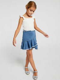Saia folho Azul ganga (Ganga)  para Menina - Mayoral