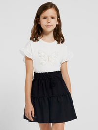 Saia crepe Preto (Preto)  para Menina - Mayoral