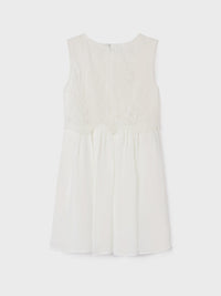 Vestido combinado bambula Crú (Creme / Pérola)  para Menina - Mayoral