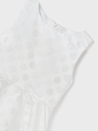 Vestido jacquard Crú (Creme / Pérola)  para Menina - Mayoral