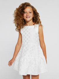 Vestido jacquard Crú (Creme / Pérola)  para Menina - Mayoral