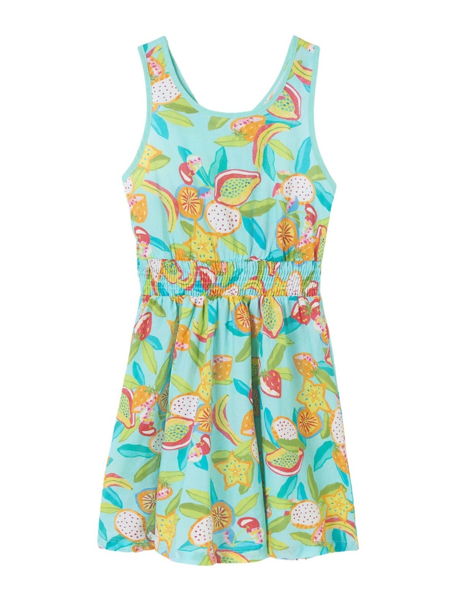 Vestido folho frutas Oceano (Azul)  para Menina - Mayoral