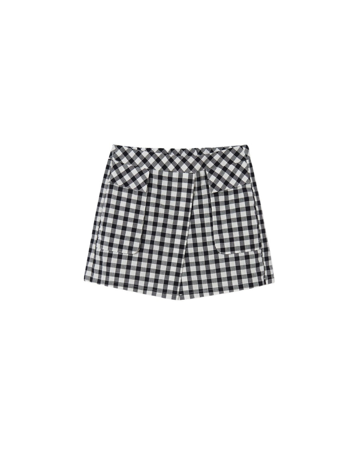 Saia calça vichy Preto (Preto)  para Menina - Mayoral