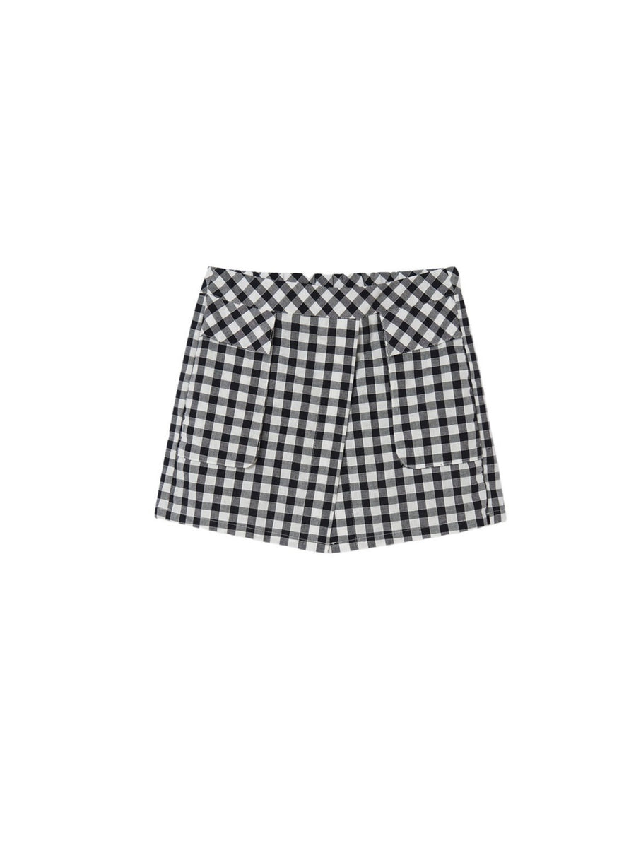 Saia calça vichy Preto (Preto)  para Menina - Mayoral