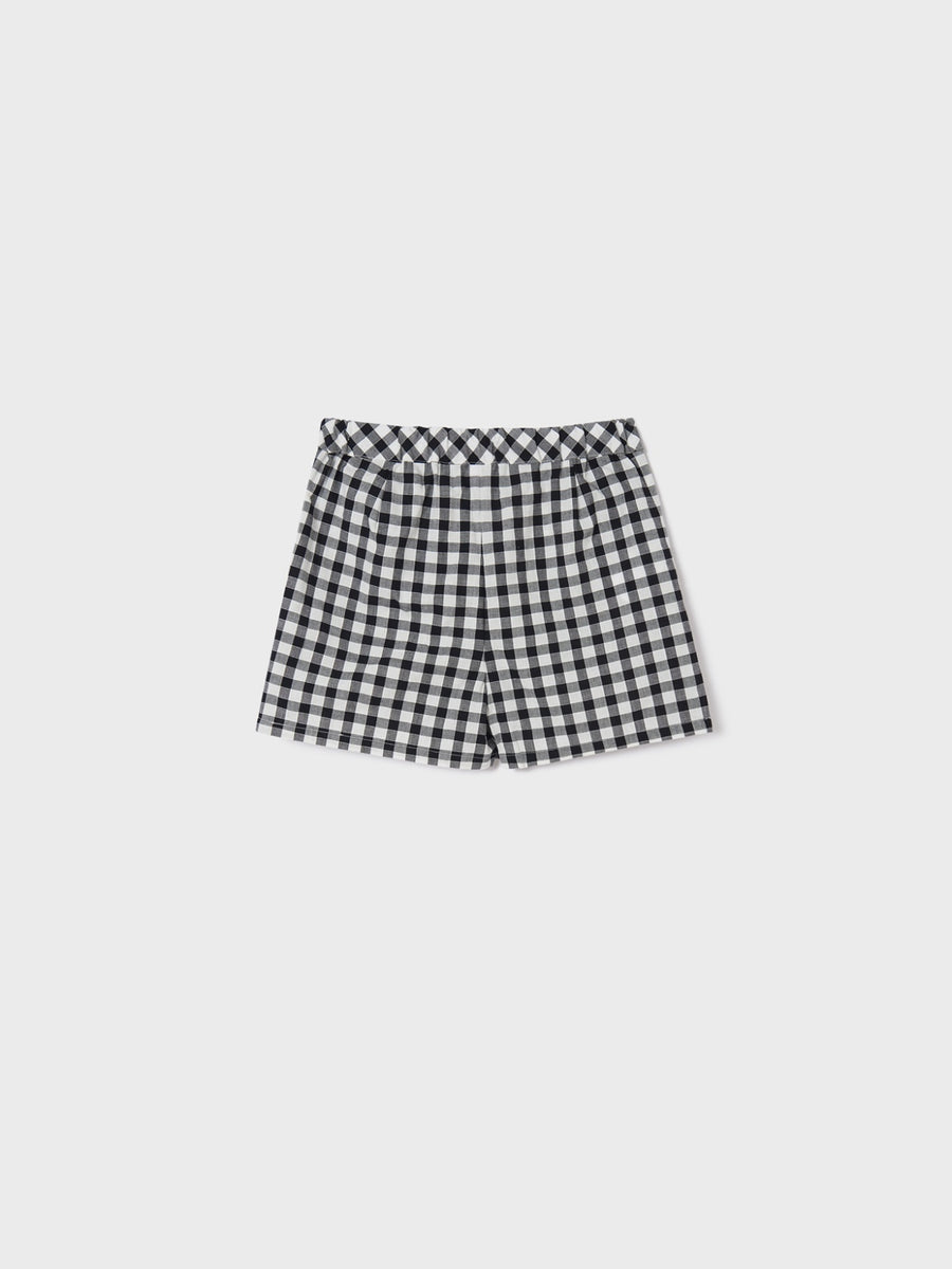Saia calça vichy Preto (Preto)  para Menina - Mayoral