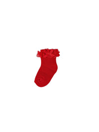Soquete folhos Red (Vermelho)  para Bebé Menina - Mayoral