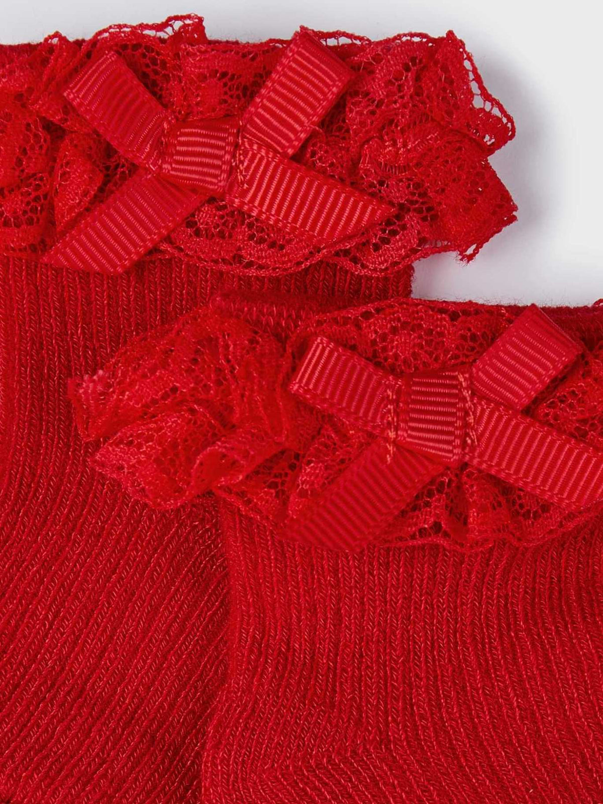Soquete folhos Red (Vermelho)  para Bebé Menina - Mayoral