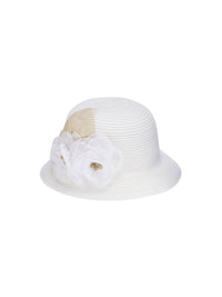 Chapéu flores Branco (Branco)  para Menina - Mayoral