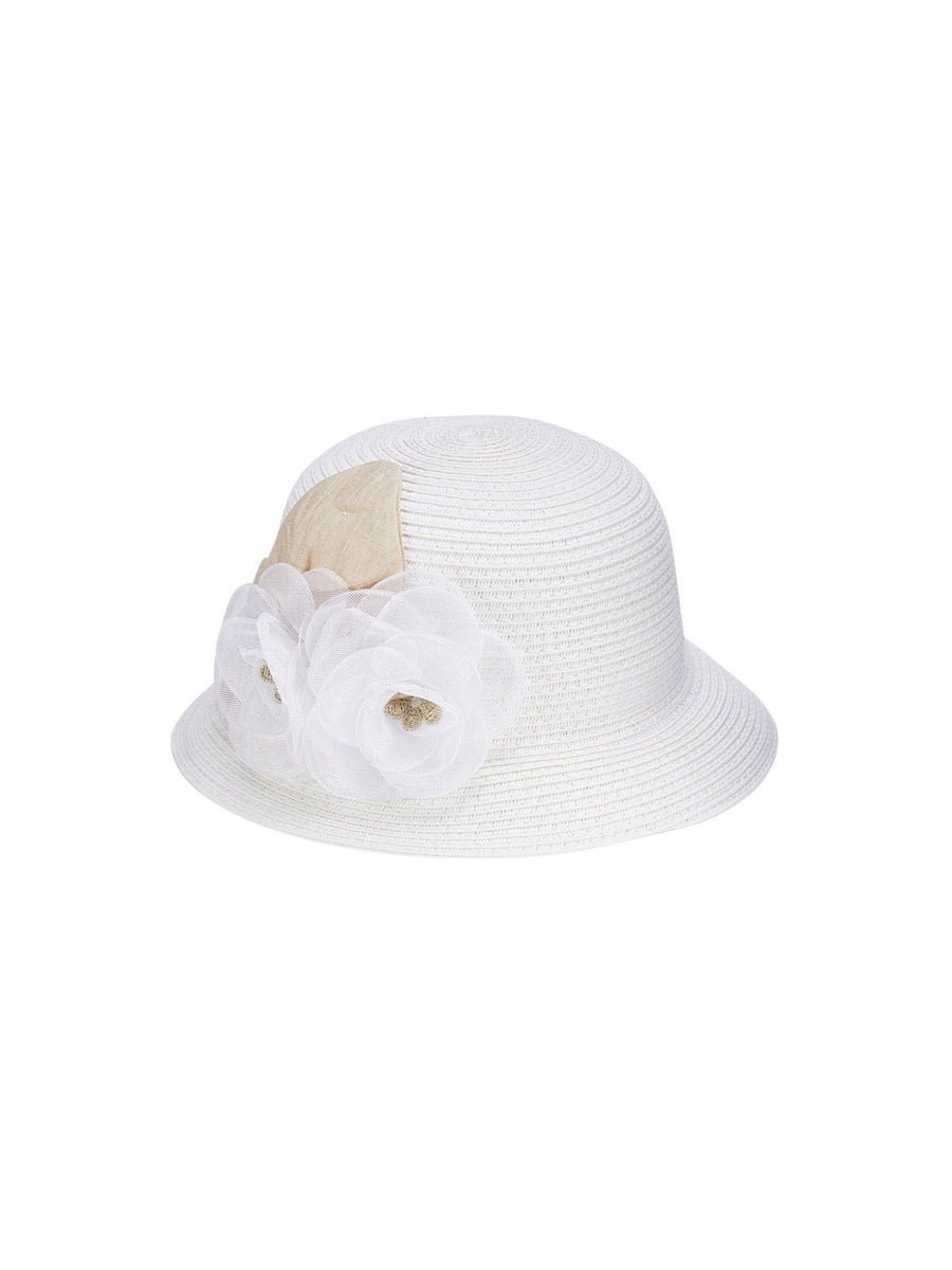 Chapéu flores Branco (Branco)  para Menina - Mayoral