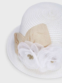 Chapéu flores Branco (Branco)  para Menina - Mayoral