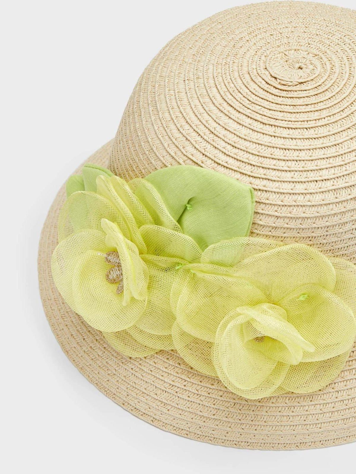 Chapéu flores Natural (Creme / Pérola)  para Menina - Mayoral