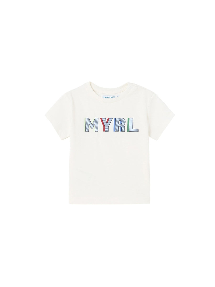 Camiseta básica Nata (Creme / Pérola)  para Bebé Menino - Mayoral