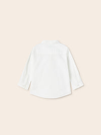 Camisa m/comp. linho básica Branco (Branco)  para Bebé Menino - Mayoral