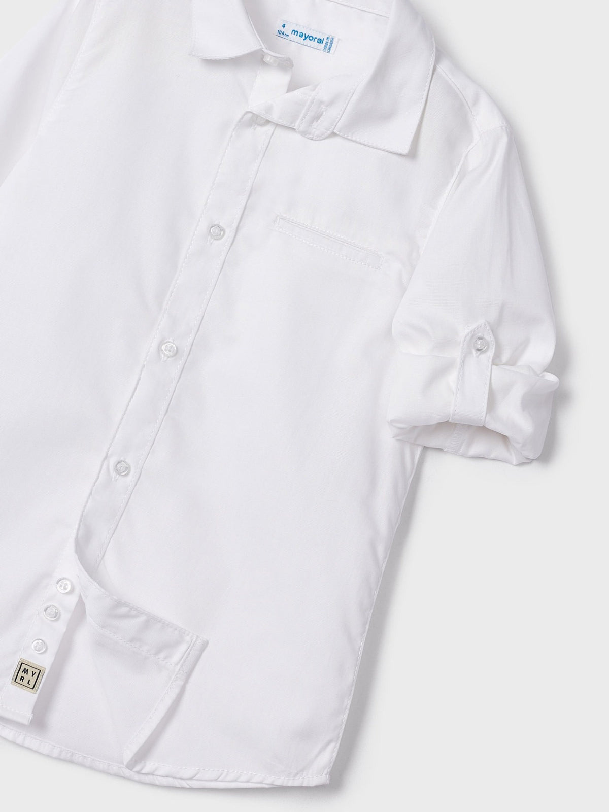 Camisa m/comp.básica Branco (Branco)  para Menino - Mayoral