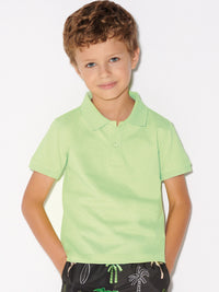 Polo m/curta granito básico Apio (Verde Alface)  para Menino - Mayoral