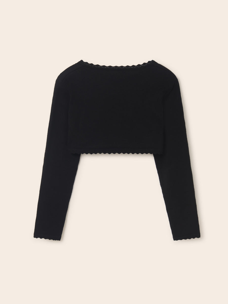 Casaco tricot básico Preto (Preto)  para Menina - Mayoral