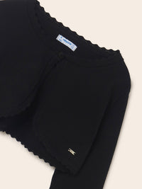 Casaco tricot básico Preto (Preto)  para Menina - Mayoral