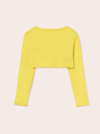 Casaco tricot básico Mimosa (Amarelo)  para Menina - Mayoral