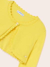 Casaco tricot básico Mimosa (Amarelo)  para Menina - Mayoral