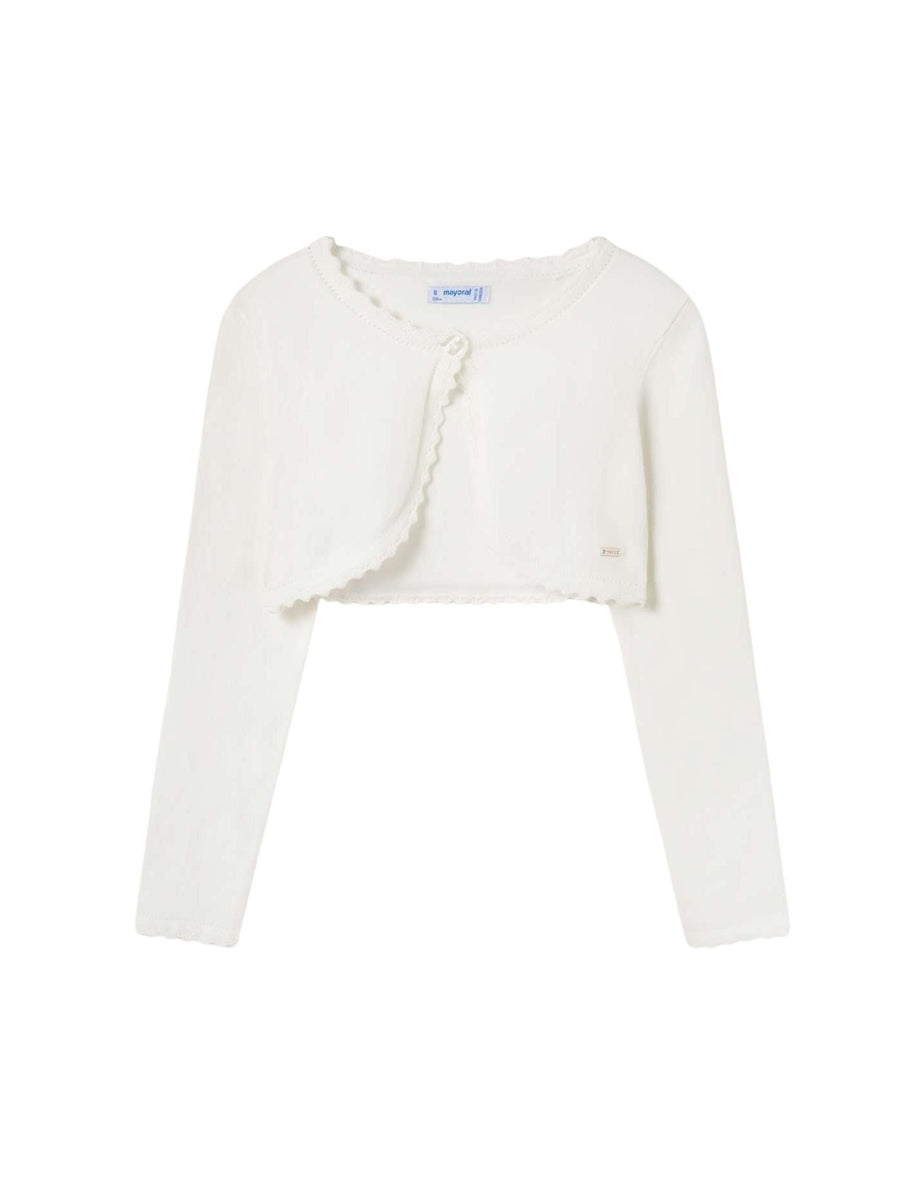 Casaco tricot básico Crú (Creme / Pérola)  para Menina - Mayoral