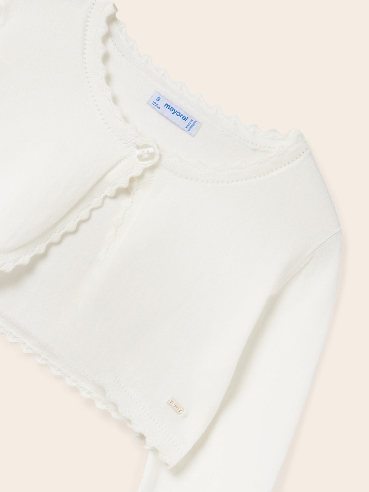Casaco tricot básico Crú (Creme / Pérola)  para Menina - Mayoral