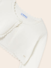 Casaco tricot básico Crú (Creme / Pérola)  para Menina - Mayoral