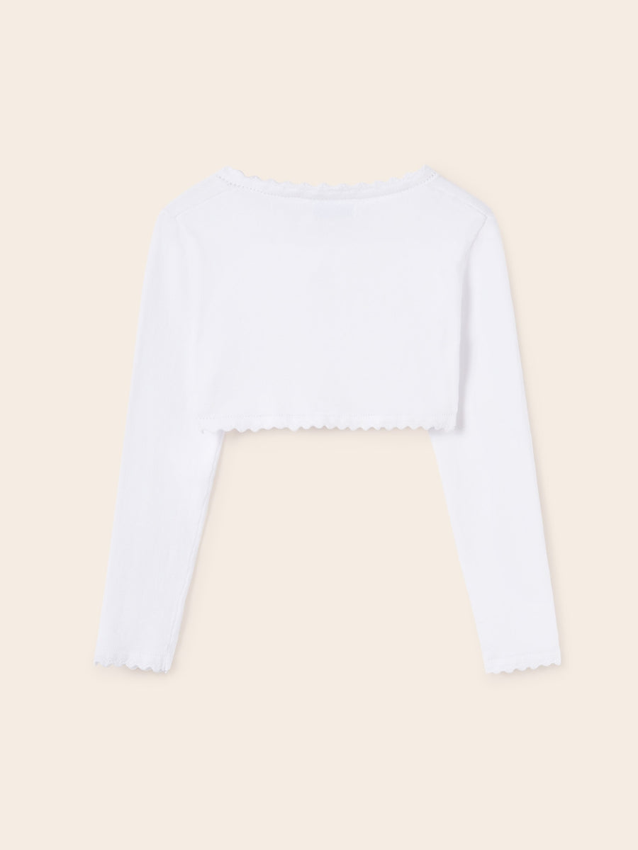 Casaco tricot básico Branco (Branco)  para Menina - Mayoral