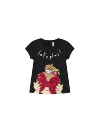 Camiseta manga curta Preto (Preto)  para Bebé Menina - Mayoral