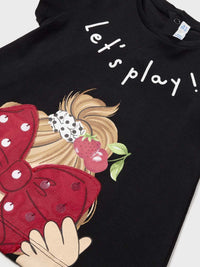 Camiseta manga curta Preto (Preto)  para Bebé Menina - Mayoral