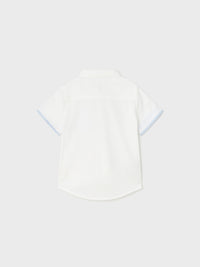 Camisa m/curta lisa detalhes Branco (Branco)  para Bebé Menino - Mayoral