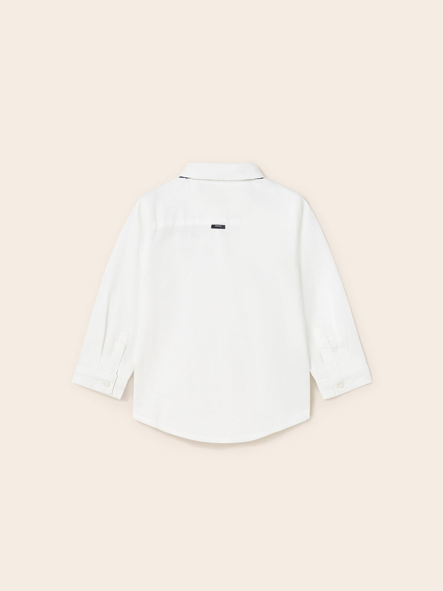 Camisa m/comp. clássica laço Branco (Branco)  para Bebé Menino - Mayoral
