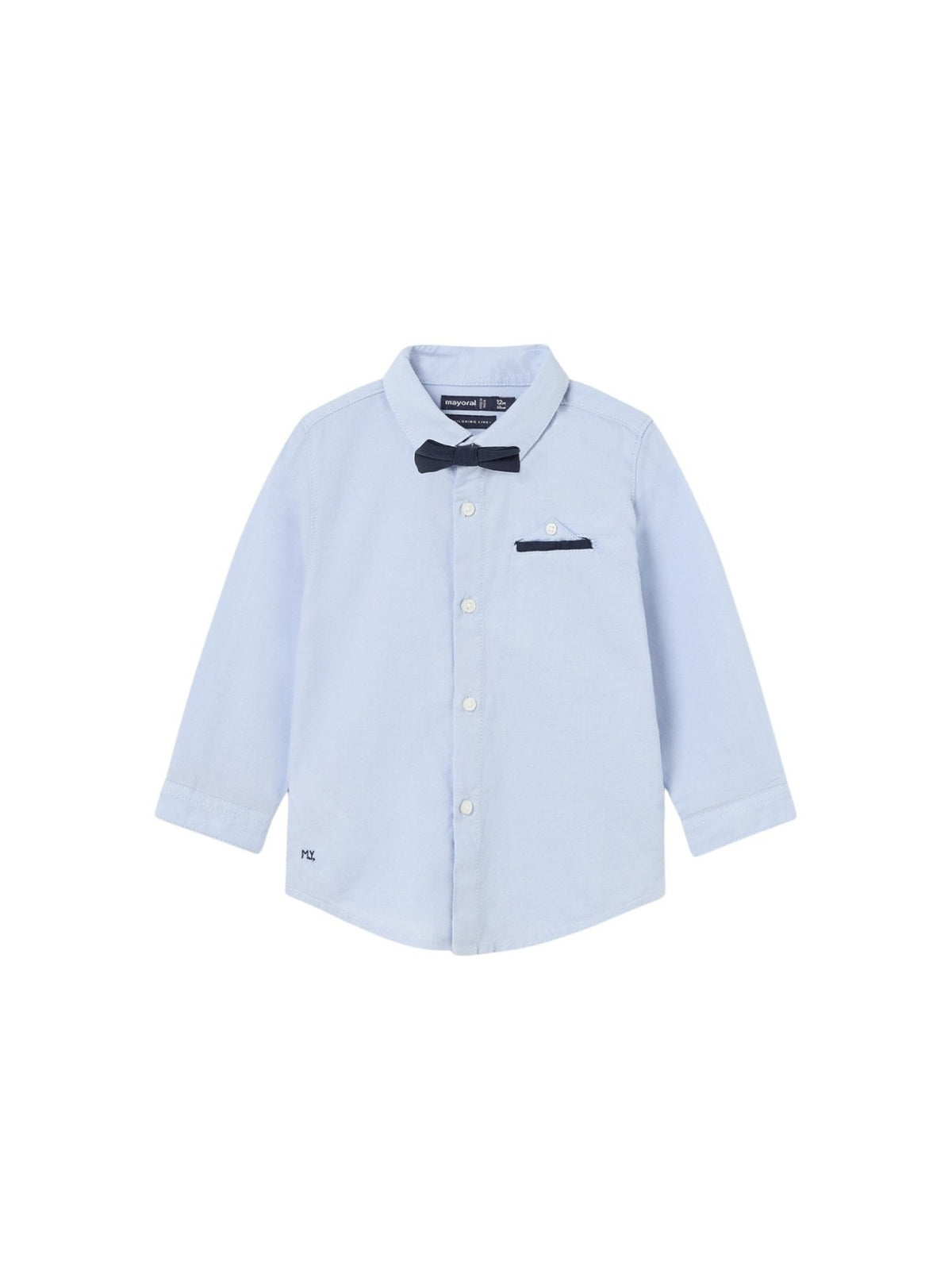 Camisa m/comp. clássica laço Celeste (Celeste)  para Bebé Menino - Mayoral