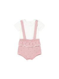 Conj. calça balão com alças Rosette (Rosa)  para Bebé Menina - Mayoral