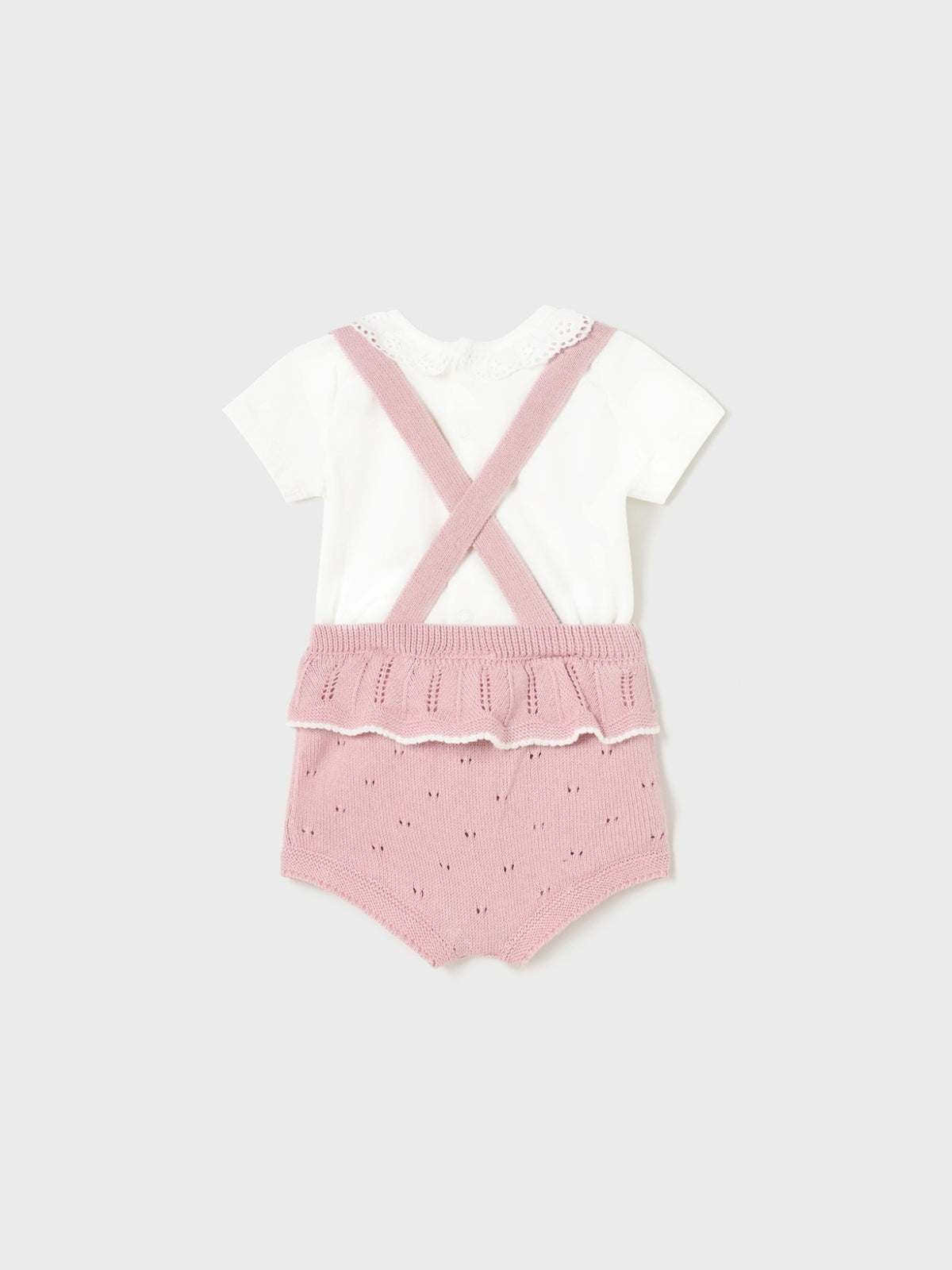 Conj. calça balão com alças Rosette (Rosa)  para Bebé Menina - Mayoral